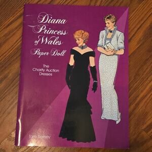 Vintage 1997 Princess Diana Charity Auction Dresses Paper Doll Book